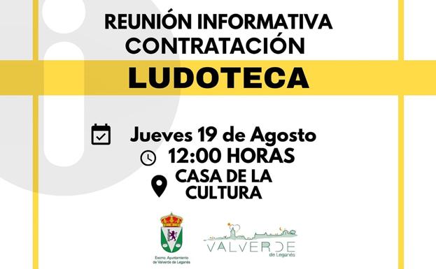 Reunión informativa para la contratación de trabajadores en la ludoteca