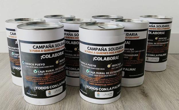 Disponibles las huchas para colaborar con los afectados de La Palma