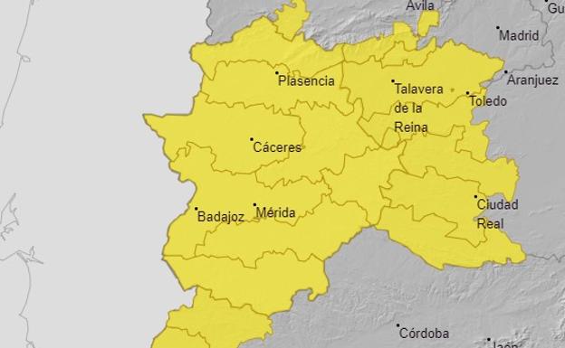Activada la alerta amarilla por lluvias para el próximo sábado