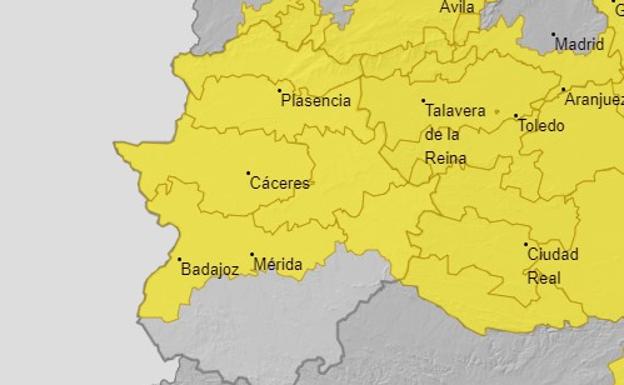 Este domingo continúa la alerta amarilla