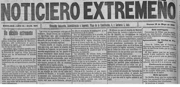 El alcalde Landero y Alfonso XIII