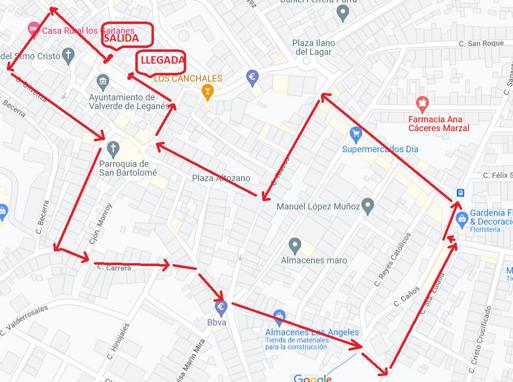 Recorrido del desfile del carnaval