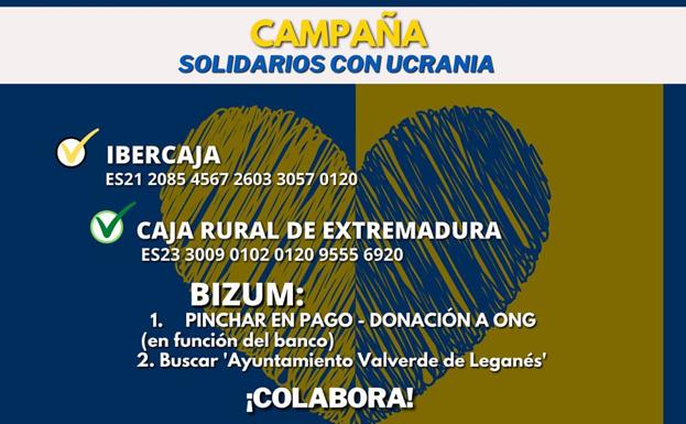 El ayuntamiento abre dos cuentas bancarias para ayudar a Ucrania