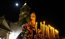 Cuatro años después, la Virgen de la Soledad vuelve a las calles de Valverde de Leganés