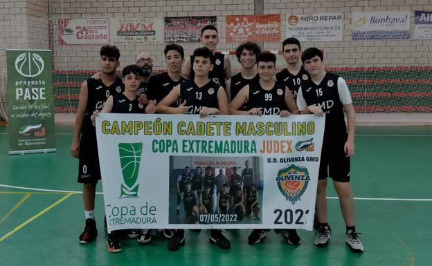 Nicolás Guareño y Nicolás Moreno, campeones de Extremadura en baloncesto
