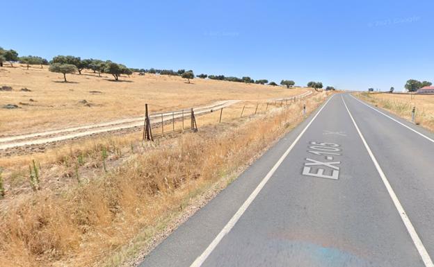 Ileso el conductor de un vehículo tras sufrir un accidente en la carretera de Olivenza