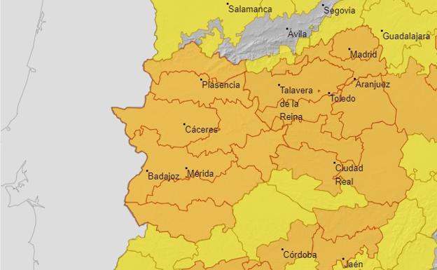 La alerta naranja se prolonga para este lunes y martes