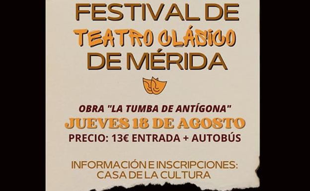 Se organiza un viaje para el Festival de Teatro Clásico de Mérida