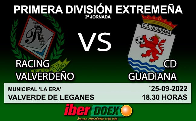 El Racing Valverdeño se estrena en casa recibiendo al Guadiana