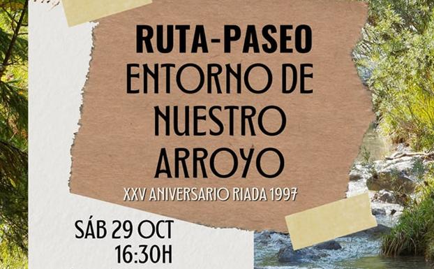 Este sábado hay una ruta por el entorno del arroyo