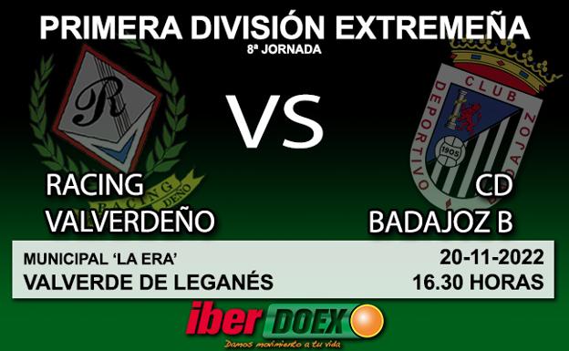El Racing Valverdeño vuelve a competir recibiendo al filial del CD Badajoz