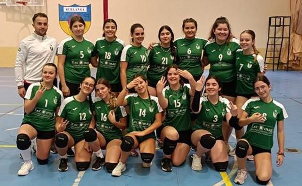 Los equipos de voleibol vencen al CV Berlanga el pasado fin de semana