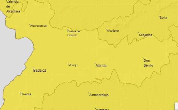 Hasta las 20.00 horas, alerta amarilla por lluvias
