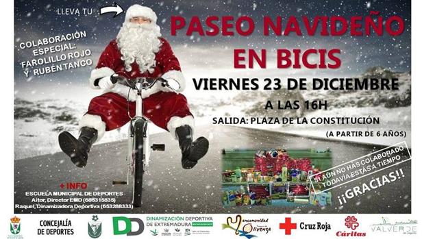 Este viernes por la tarde se celebra el paseo navideño en bicicleta