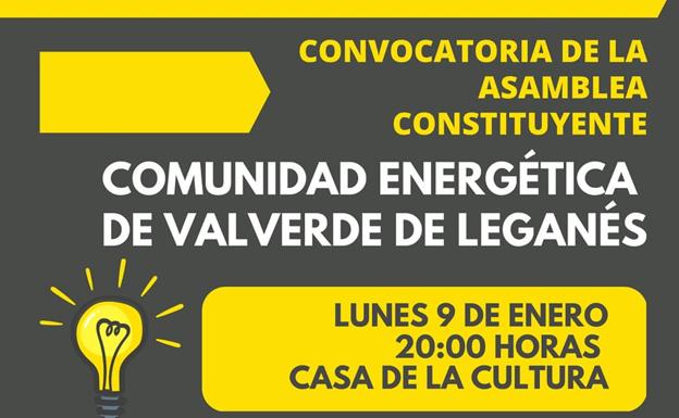 Esta tarde es la primera asamblea general de la Comunidad Energética Local
