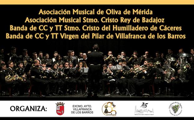 Hoy sábado se celebra en Villafranca el XI Certamen de Bandas de Cornetas y Tambores «Ciudad de la Música»