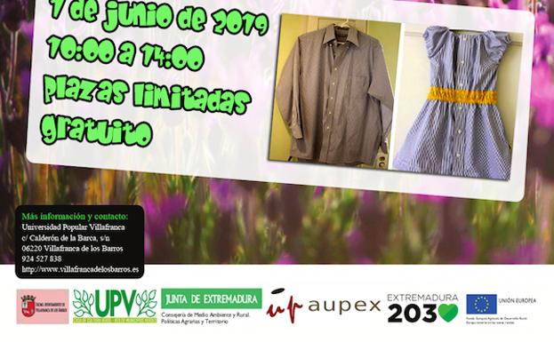 Taller gratuito «Tunea tu ropa» en la Universidad Popular de Villafranca