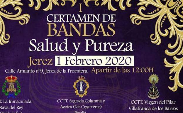 La Banda de Cornetas y Tambores 'Virgen del Pilar' actuará el 1 de febrero en el I Certamen de Bandas Salud y Pureza de Jerez de la Frontera