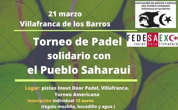 Torneo de pádel solidario con el Pueblo Saharaui