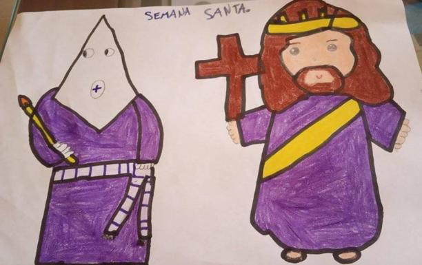 Los niños dan color a la Semana Santa