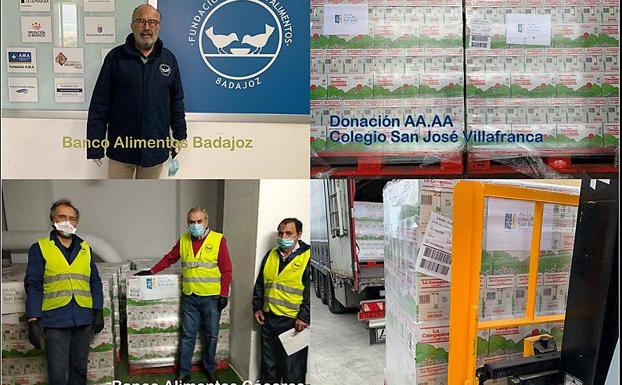 Los antiguos alumnos del colegio San José donan cincuenta toneladas de productos al Banco de Alimentos