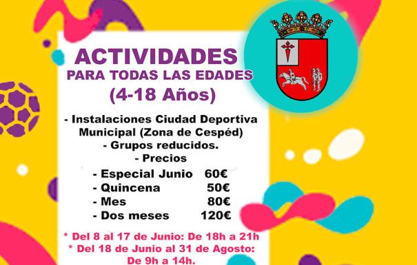 La concejalía de Deportes propone una Escuela Deportiva de Verano en grupos reducidos y al aire libre