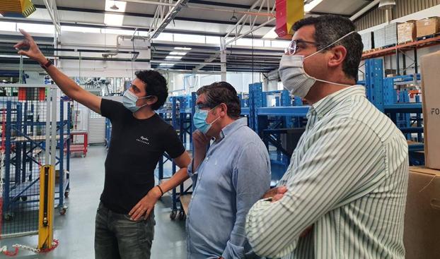 Rama y Piñero visitan la empresa Forjadour y la obra de la calle Alvarado