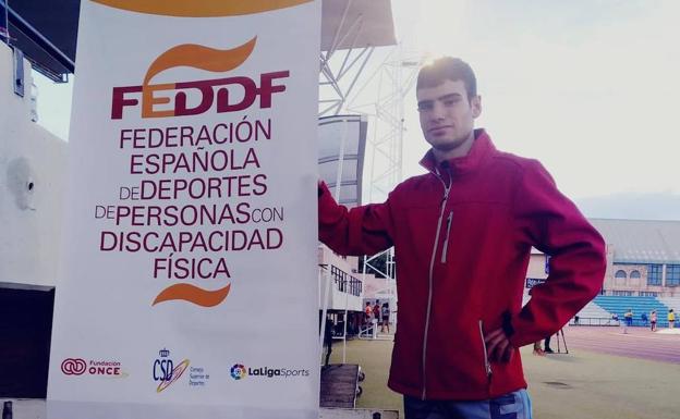 David Madroñero, doble campeón de España en el Nacional de Atletismo adaptado