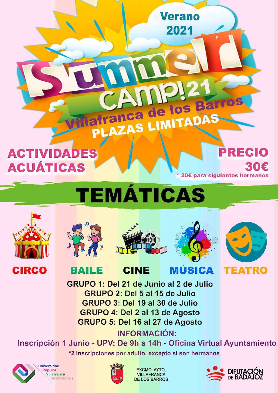 Campamento de verano «Summer Camp» por la Universidad Popular de Villafranca de los Barros
