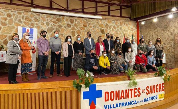 La Hermandad de Donantes de Sangre entregó ayer en Villafranca 125 distinciones