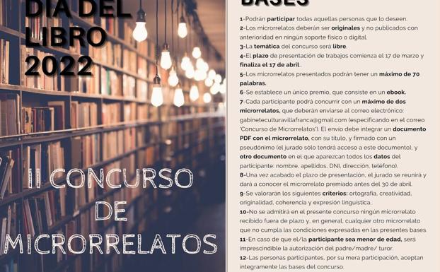 Concurso de microrrelatos con motivo del Día del Libro