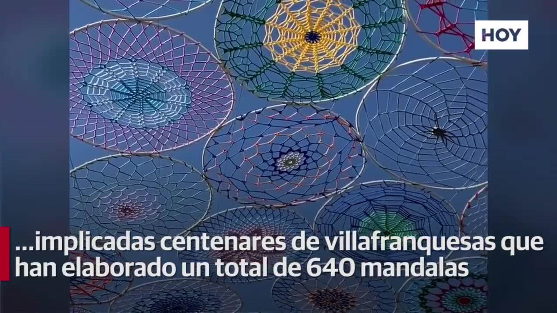 La plaza de la Coronada, llena de color y arte con las más de 600 mandalas a crochet