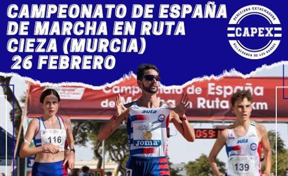 Tres atletas y un técnico del Capex viajan a Cieza al Campeonato de España de marcha en ruta