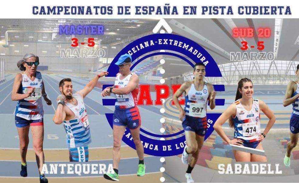 Seis atletas del CAPEX en los campeonatos de España de Sabadell y Antequera