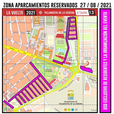 Los aparcamientos de la piscina y del Parque El Rodeo serán solo para residentes con motivo de la Vuelta ciclista
