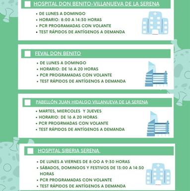 Los horarios para la realización de pruebas covid cambian a partir del 16 de agosto
