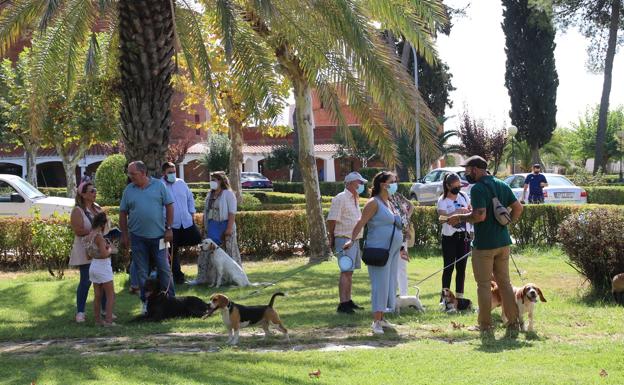 Asistentes al Concurso Canino Nacional. 