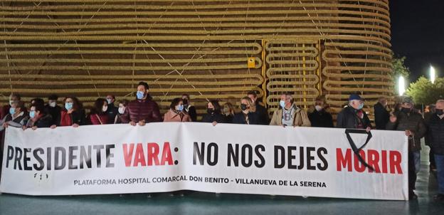 Nueva protesta para exigir una mejora en el área sanitaria Don Benito-Villanueva