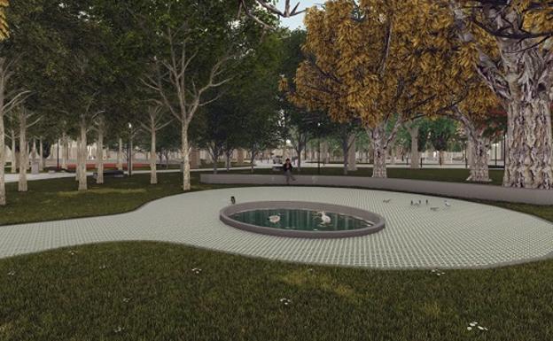 En marcha la remodelación de la Plaza de España de Entrerríos