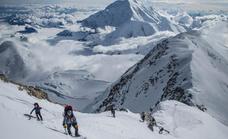 El montañero villanovense, José Luis Pineda, a punto de coronar el Monte Denali en Alaska