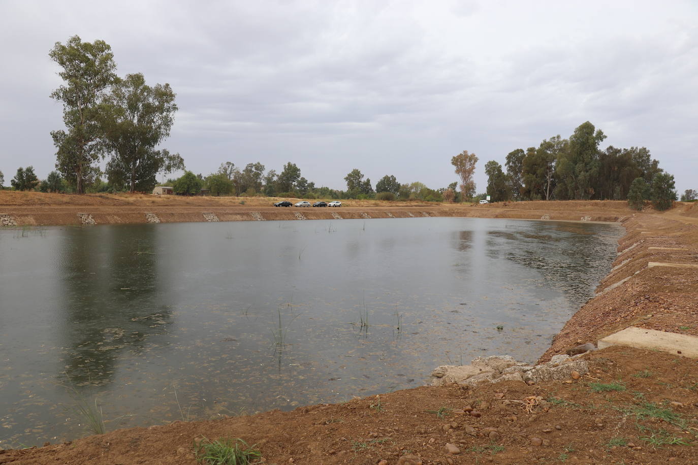 Continúan las obras de la charca de pesca deportiva de La Encomienda