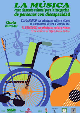Adiscam organiza unas charlas sobre música para la integración de las personas con discapacidad