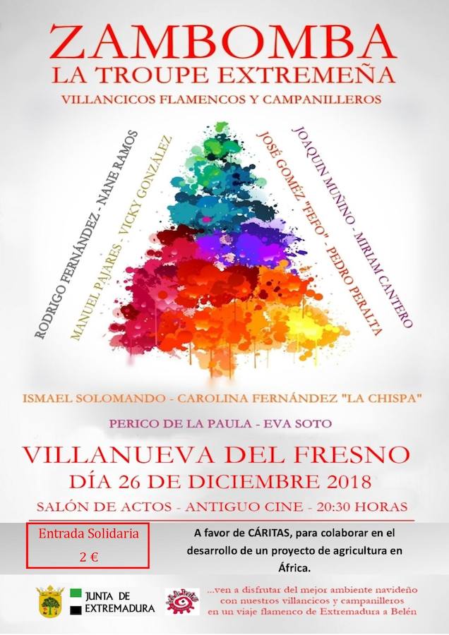 El Ayuntamiento organiza una zambombada de villancicos flamencos a favor de Cáritas
