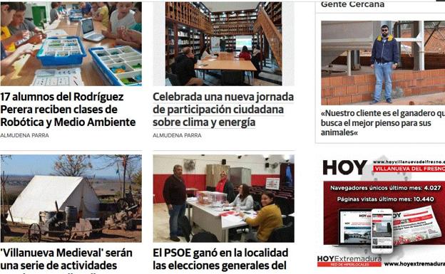 La web de HOY Villanueva tuvo casi 7.000 visitas en el mes de octubre