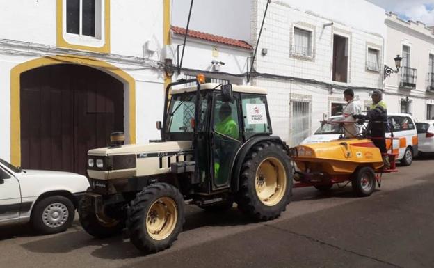 Diputación volvió a colaborar en la desinfección profunda de la localidad