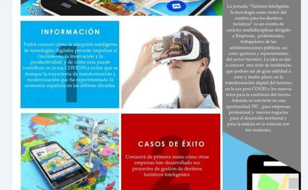El sector del turismo podrá acceder a una jornada online en la que se analizará la importancia de la tecnología