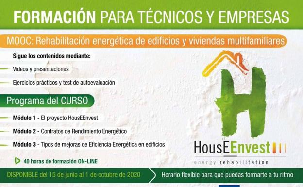 Técnicos y empresas podrán formarse online en rehabilitación energética en edificios y viviendas multifamiliares