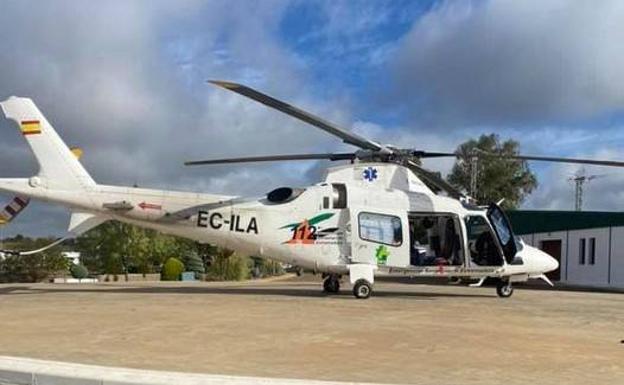 Se recupera de un infarto un varón evacuado de urgencia en el helicóptero del 112