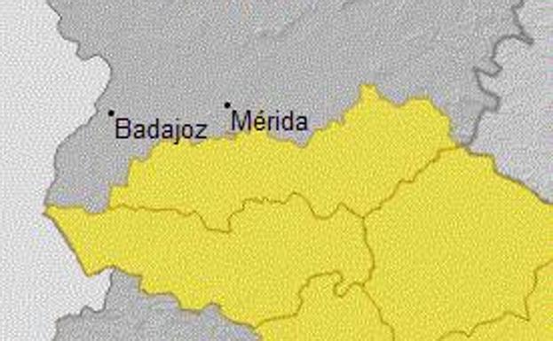 La localidad estará en alerta amarilla por tormentas con granizo