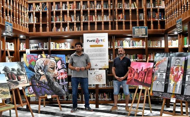 Las obras de 'PueblArte' se exhiben en la Biblioteca Pública 'Hilario López'